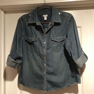 Chico’s button up denim shirt!